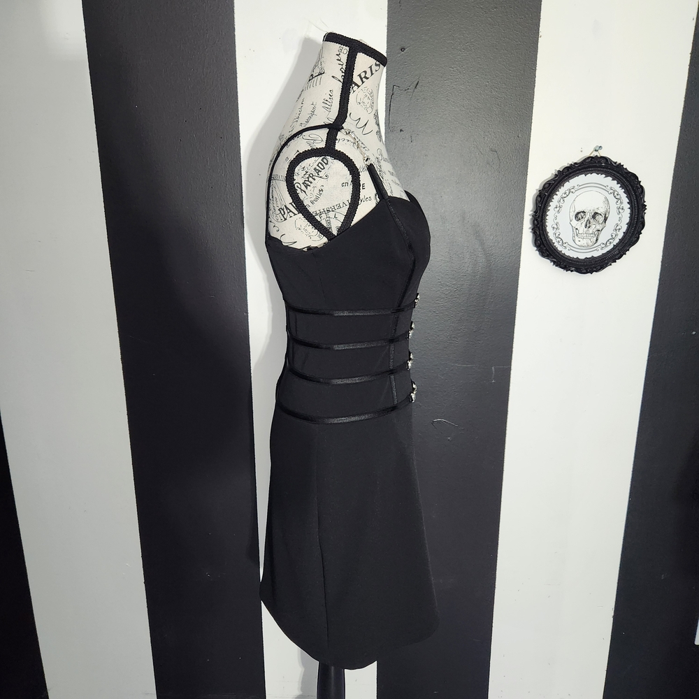 Vintage Buckle Goth Dress - Picture 2 of 5